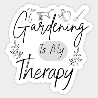 Gardening Is Mine Therapy Sticker